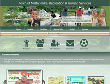 Tablet Screenshot of maltaparksrec.com